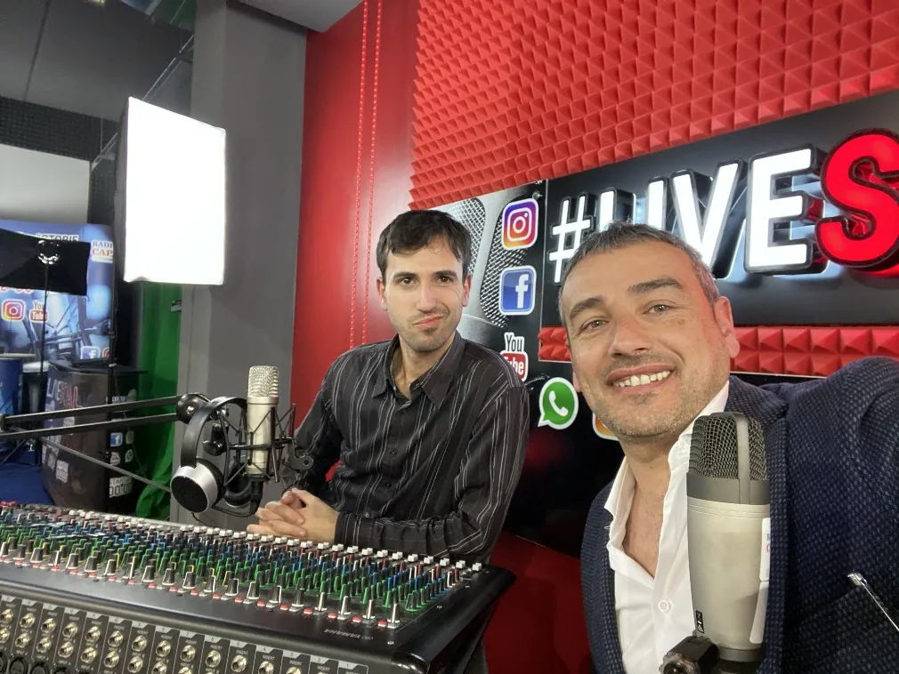 Francesco Di Prisco negli studi di Radio Roma Capitale