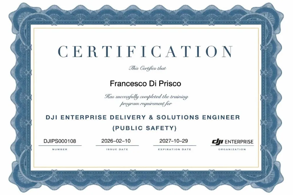 Certificato DJI Enterprise